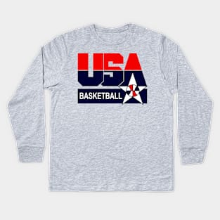 USA Bball America Basketball Kids Long Sleeve T-Shirt